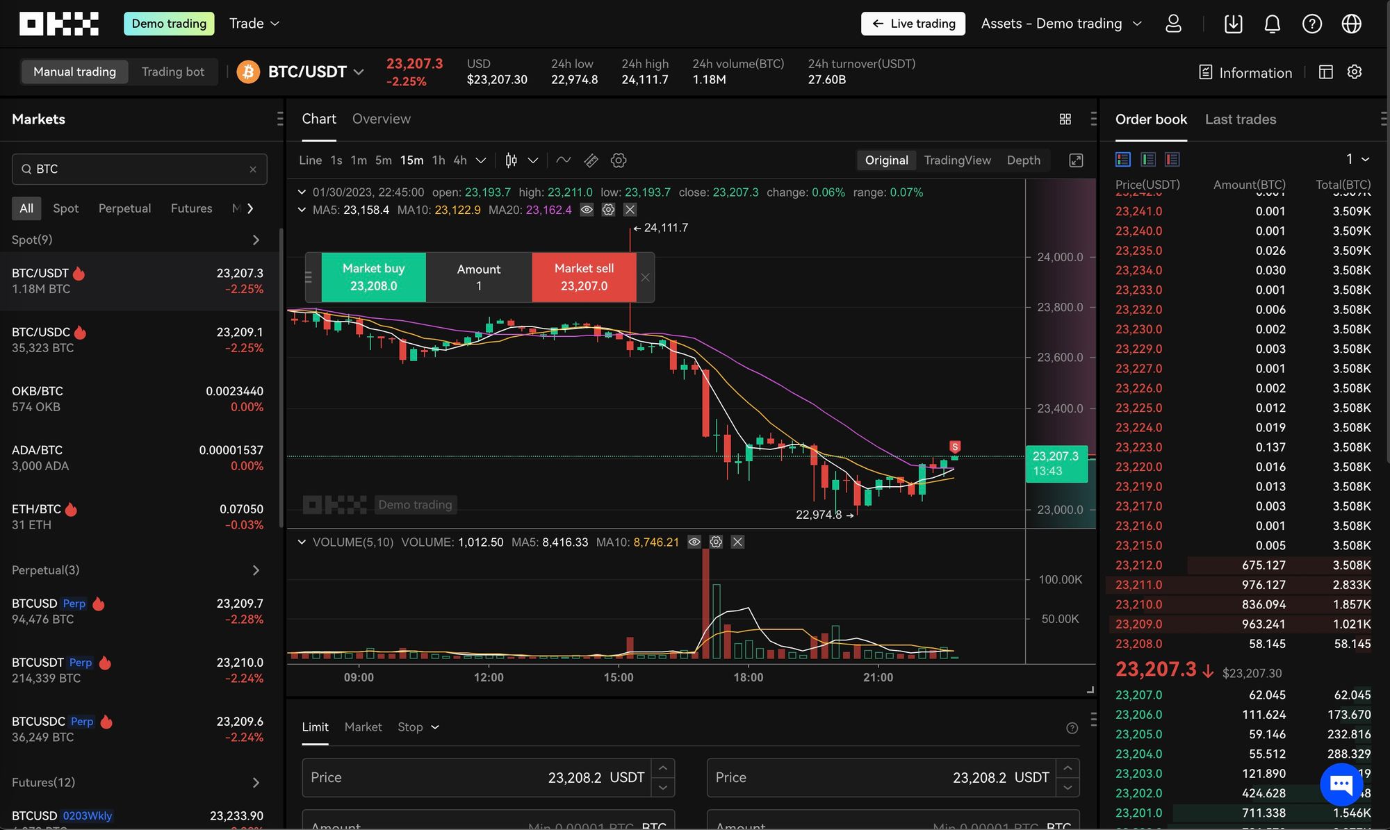 OKX Demo Trading