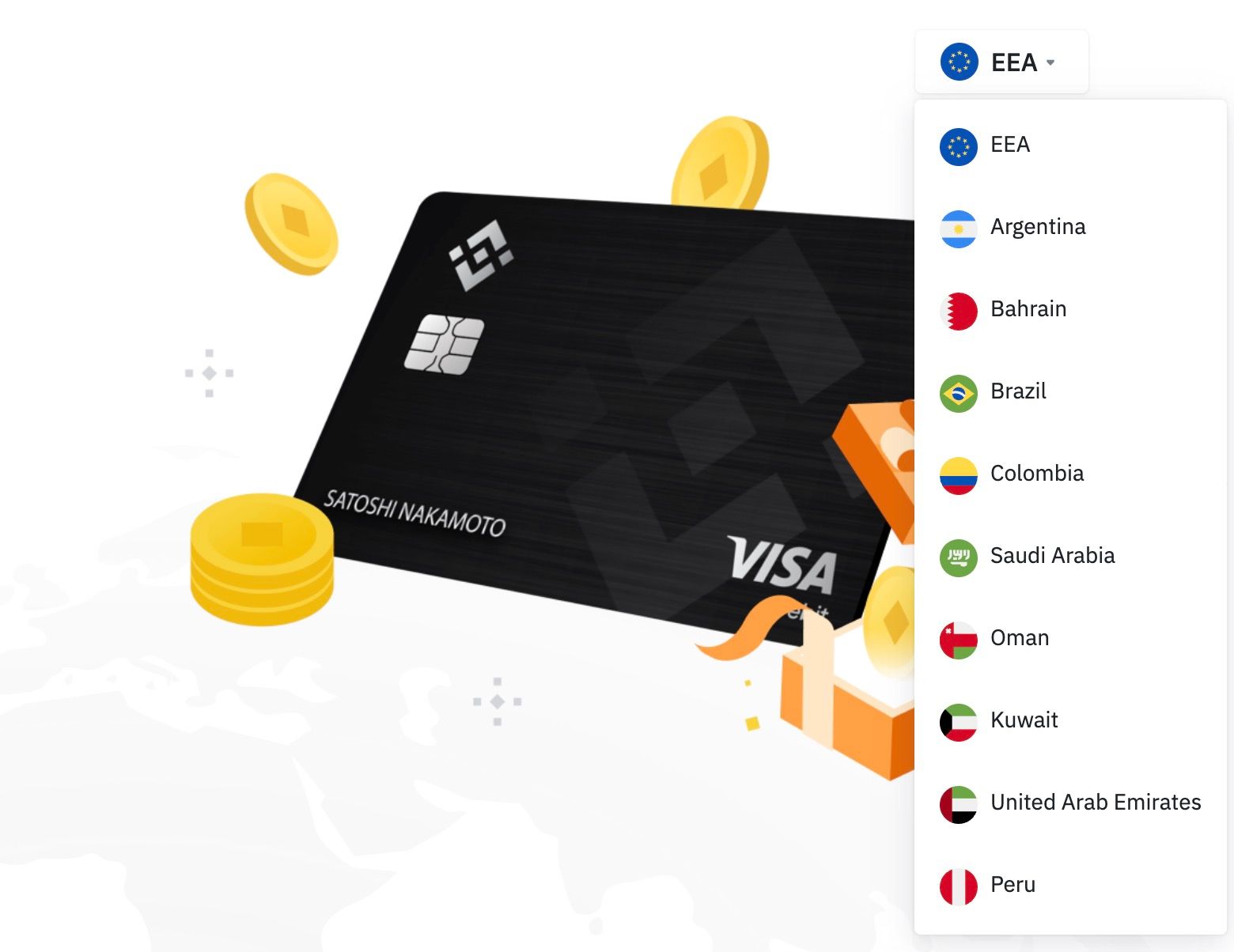 binance debit card fees