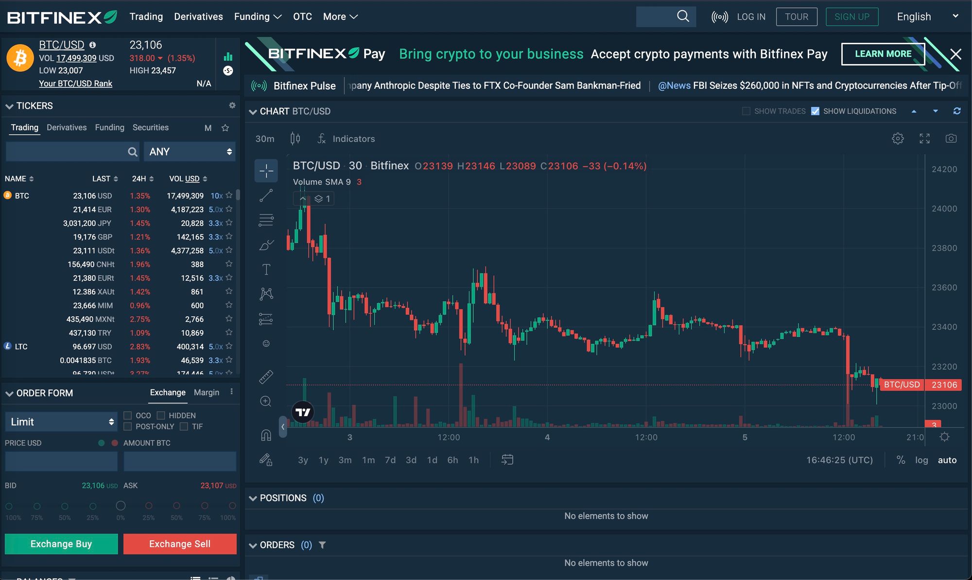 Bitfinex Trading Platform