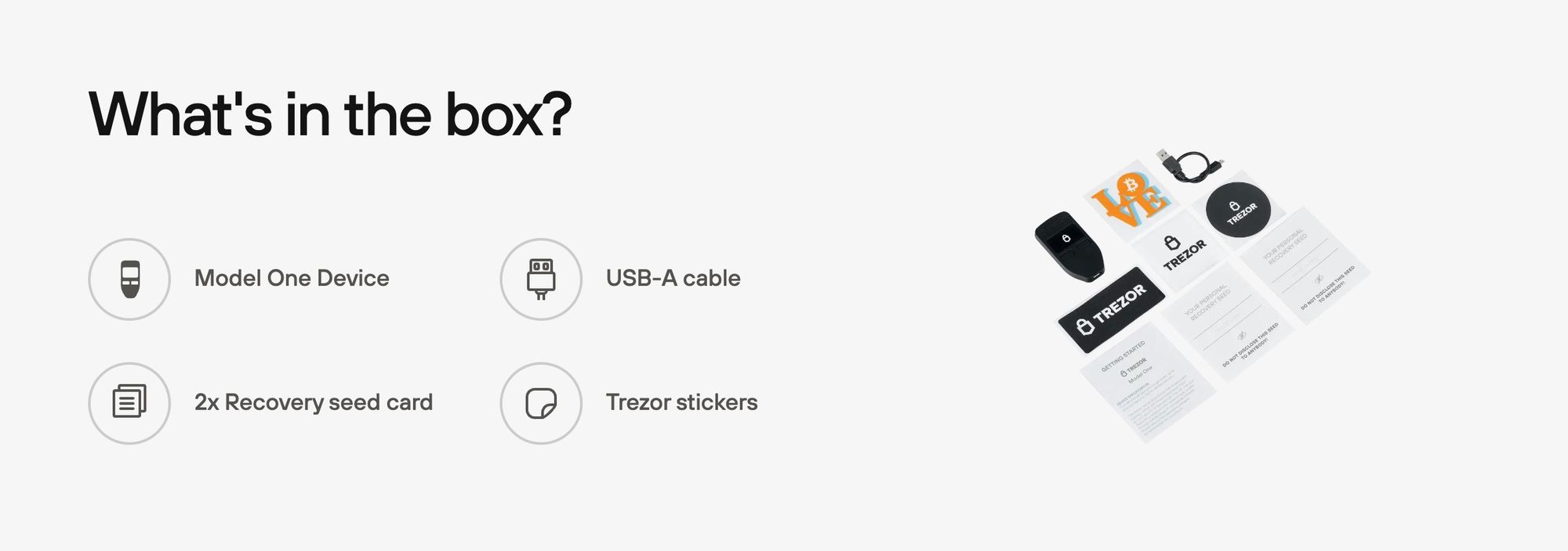 Check the authenticity of Trezor Model one packaging and contents