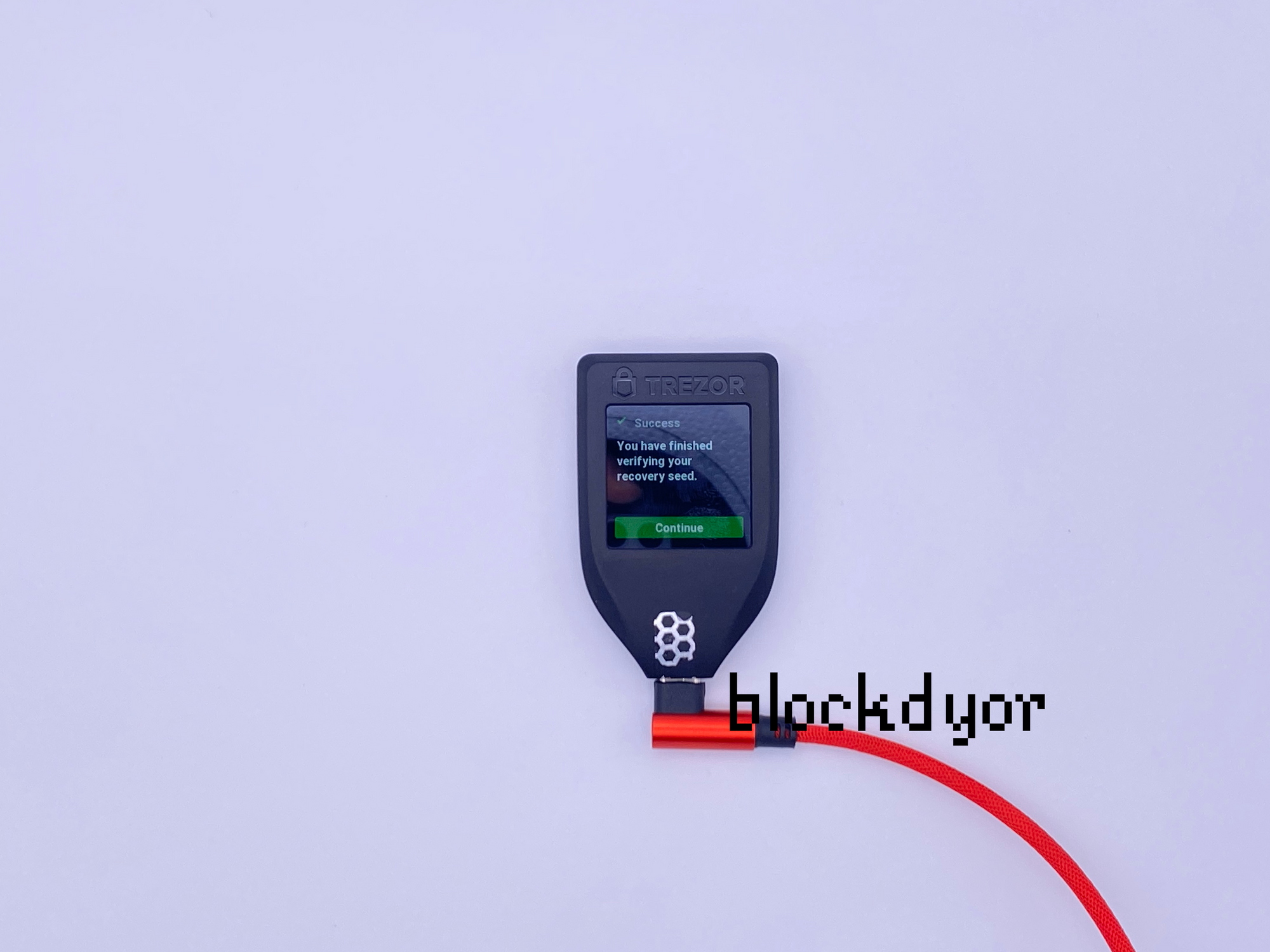 Trezor Model T Setup: Recovery Seed