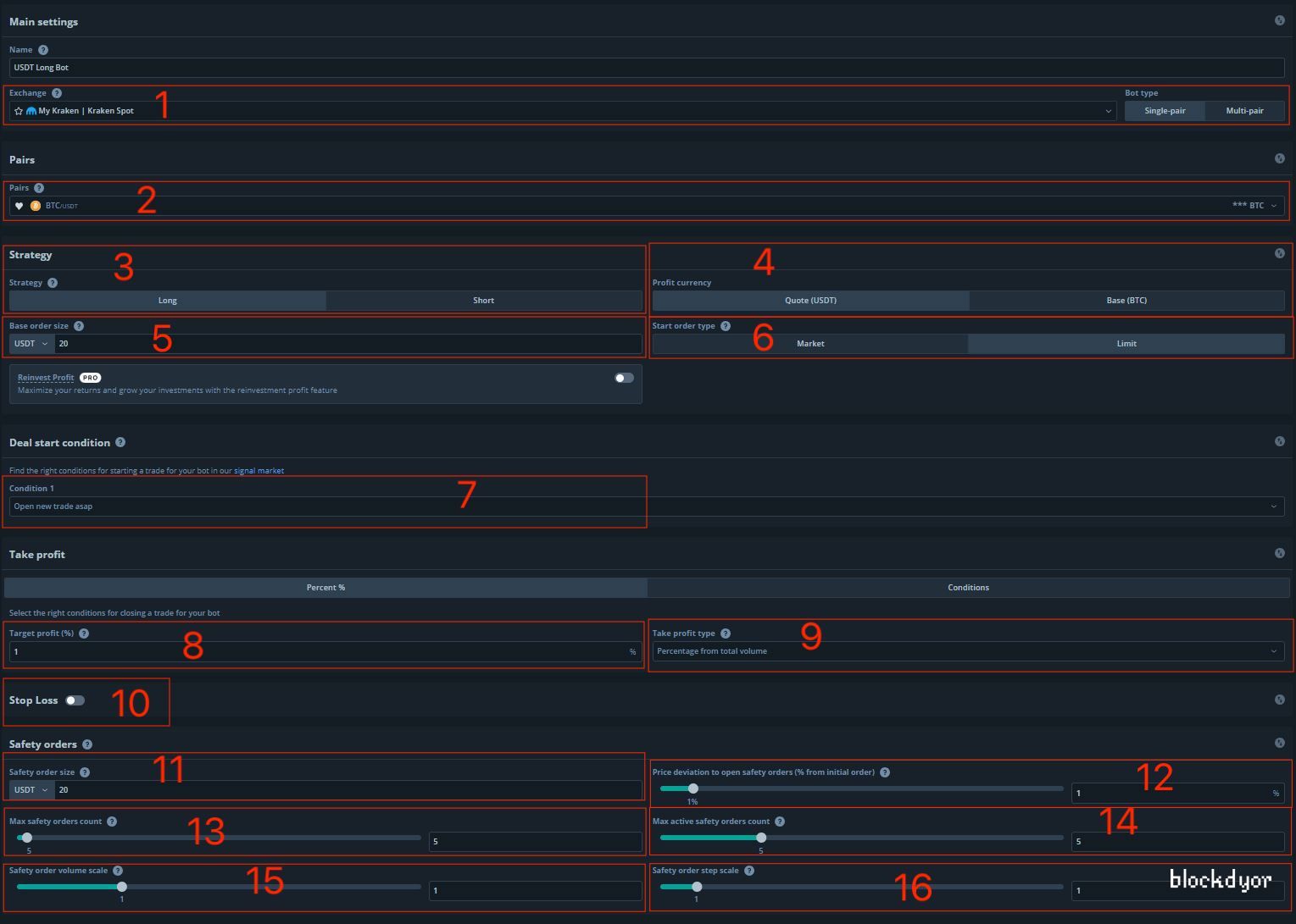 3Commas DCA Bot Settings