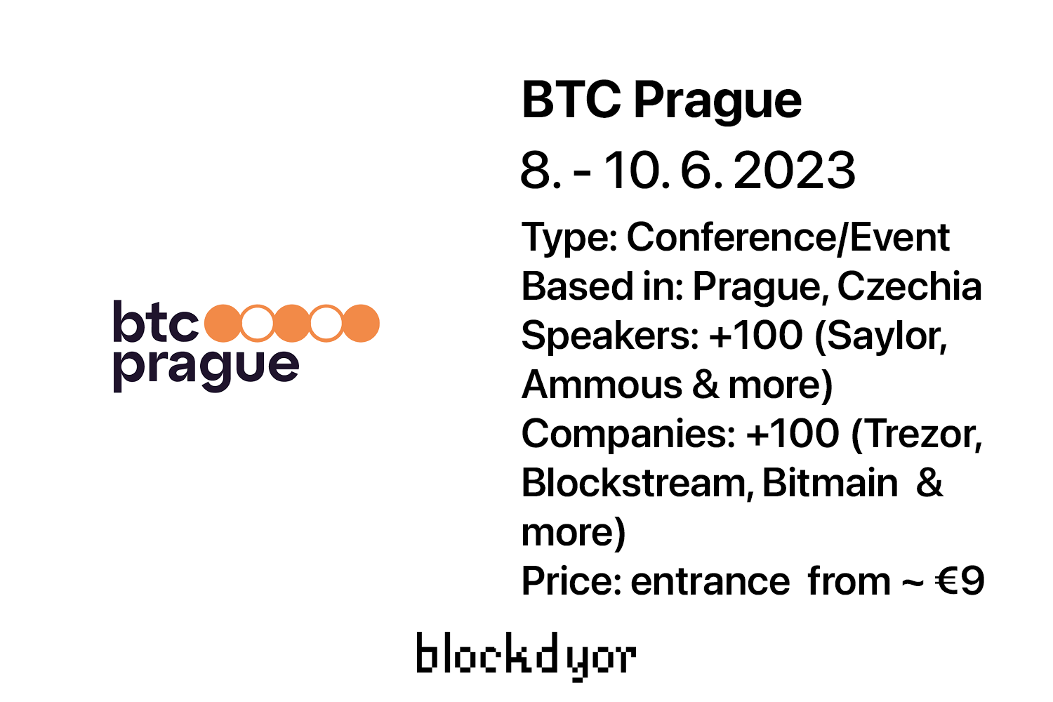 BTC Prague Overview