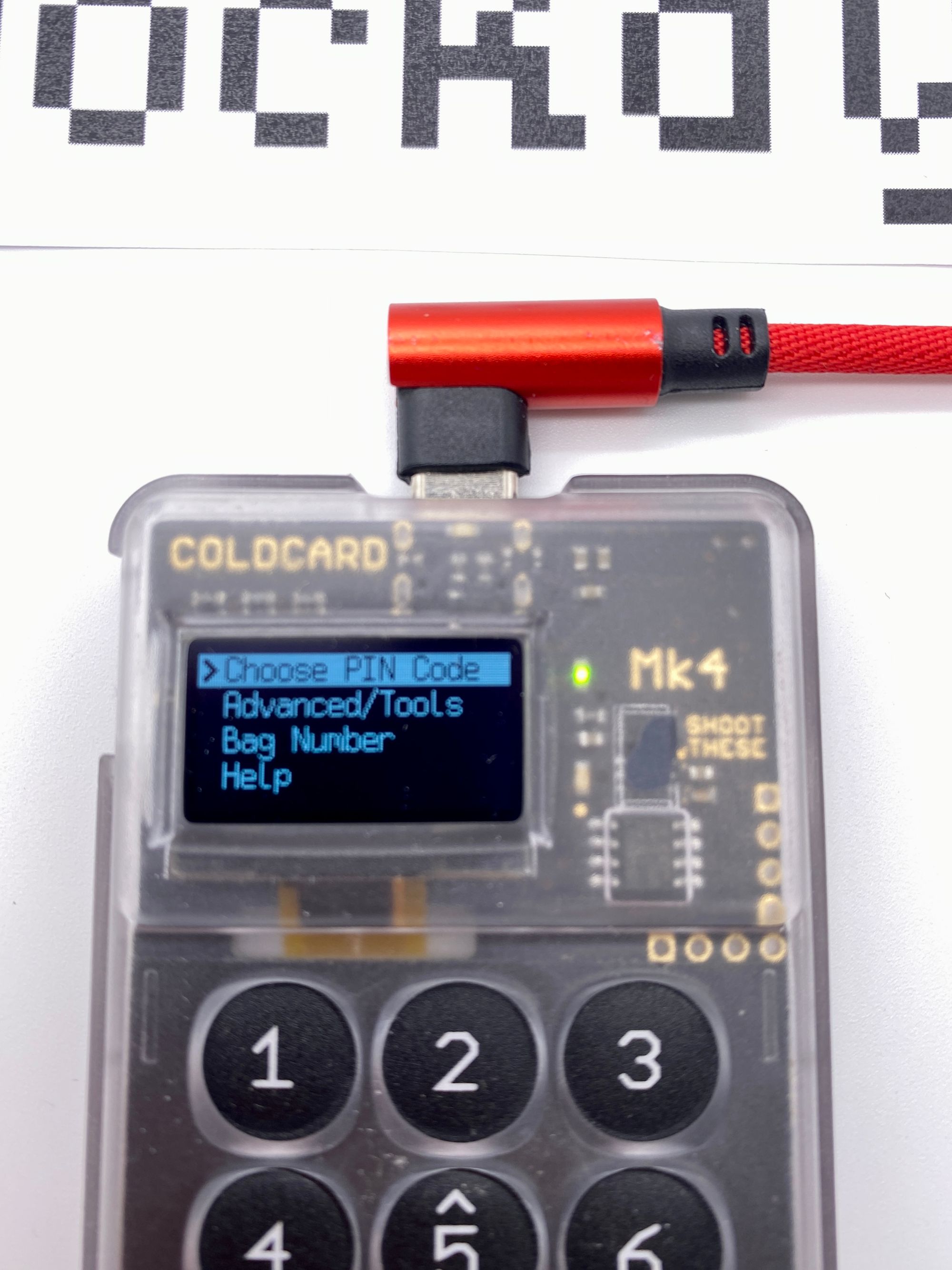 COLDCARD MK4 Choose PIN Code