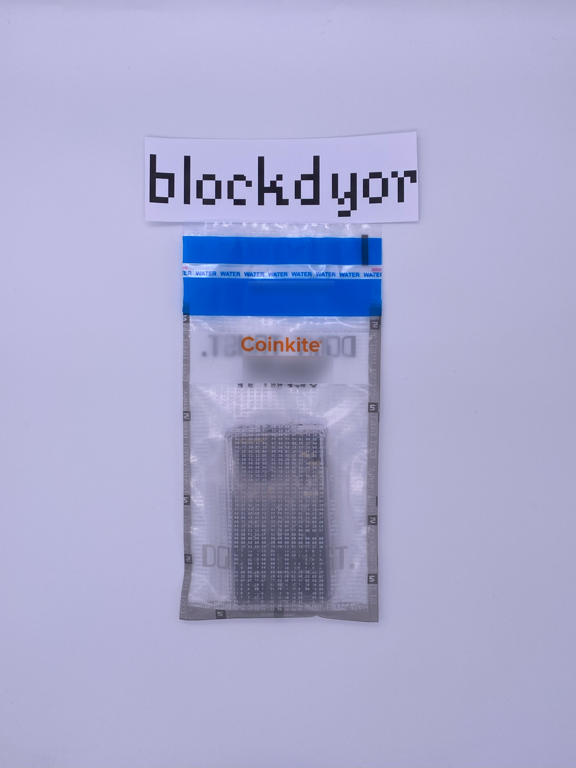 COLDCARD Mk4 Packaging Front (serial no. have been blurred)