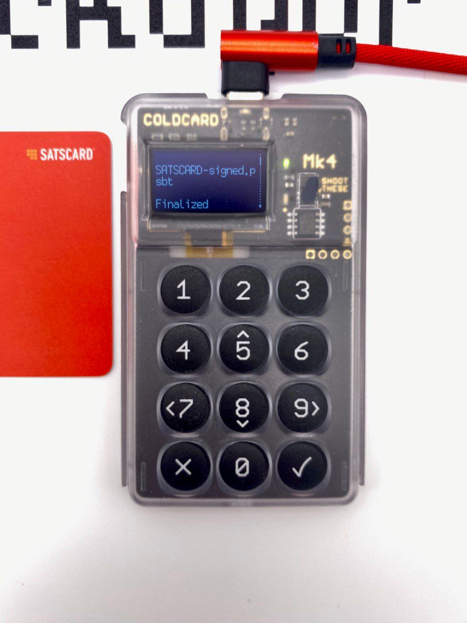 COLDCARD Mk4 Sending Bitcoin Airgapped Sparrow Wallet Step 9