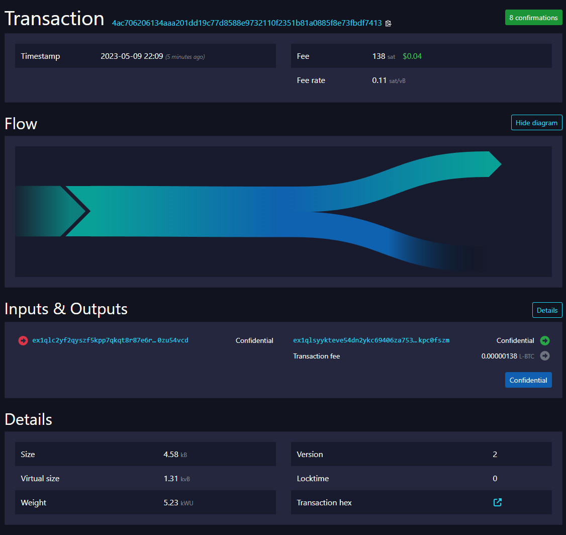 Liquid Network Transaction