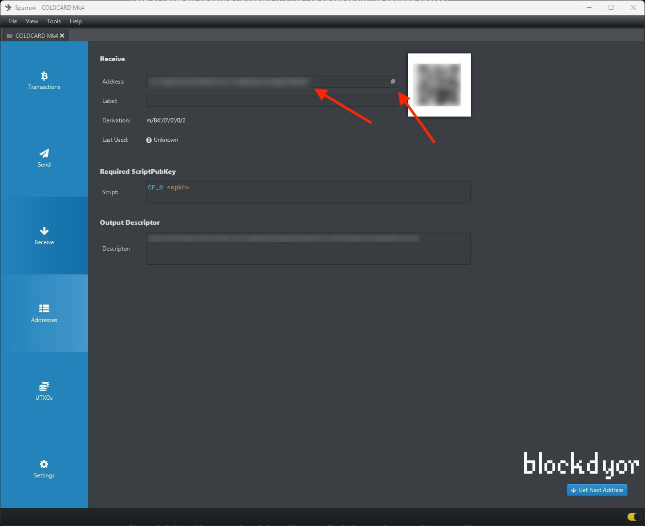 UTXO Consolidation with Sparrow Wallet Step 1