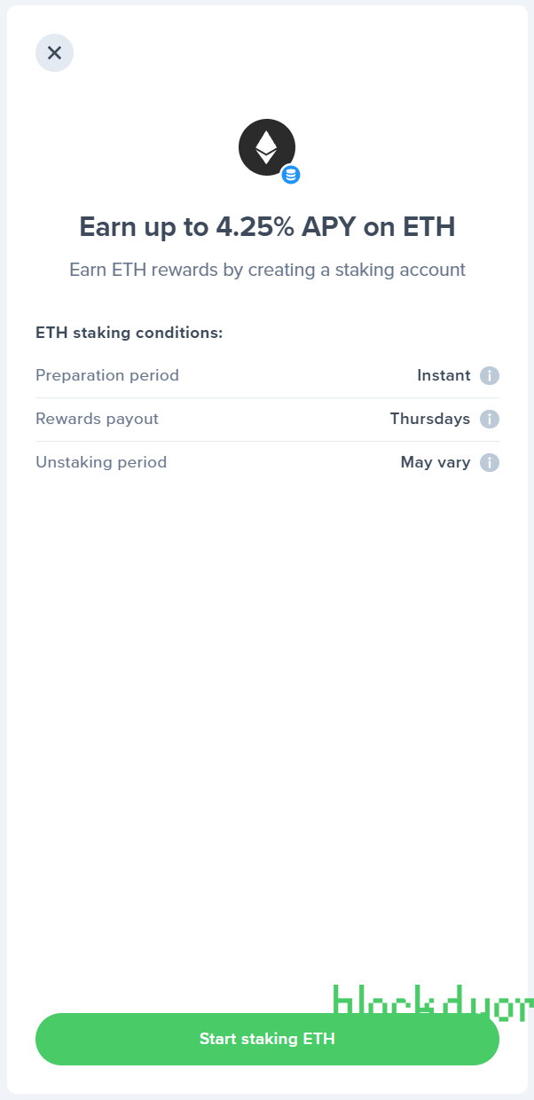 Uphold ETH Staking