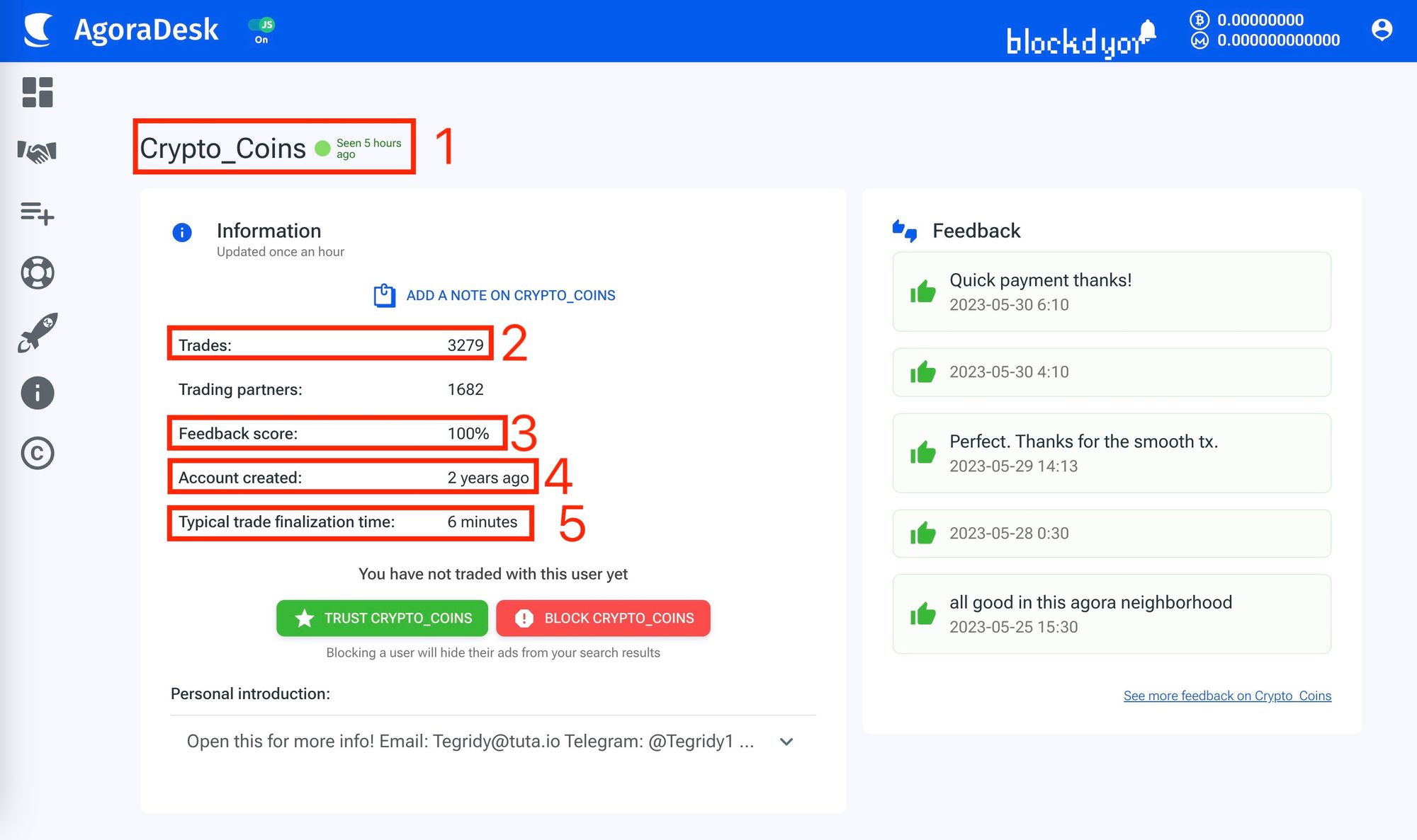 AgoraDesk Buy Bitcoin Step 3