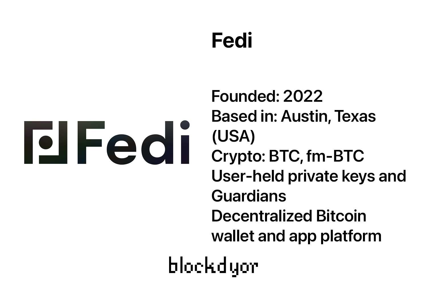 Fedi Overview