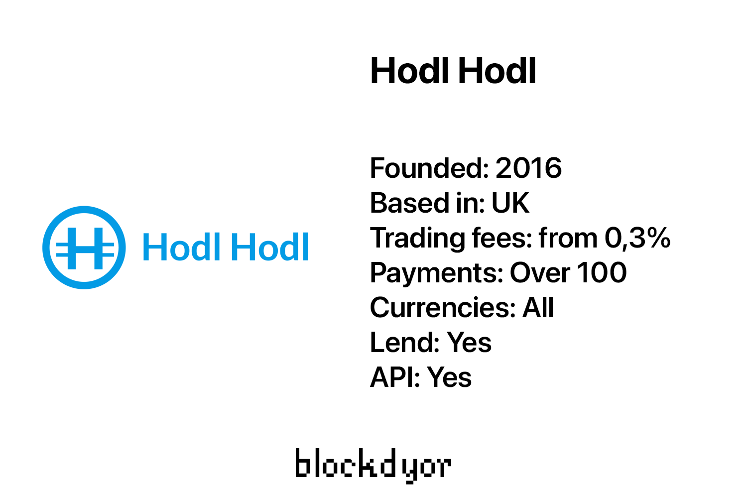Hodl Hodl Overview