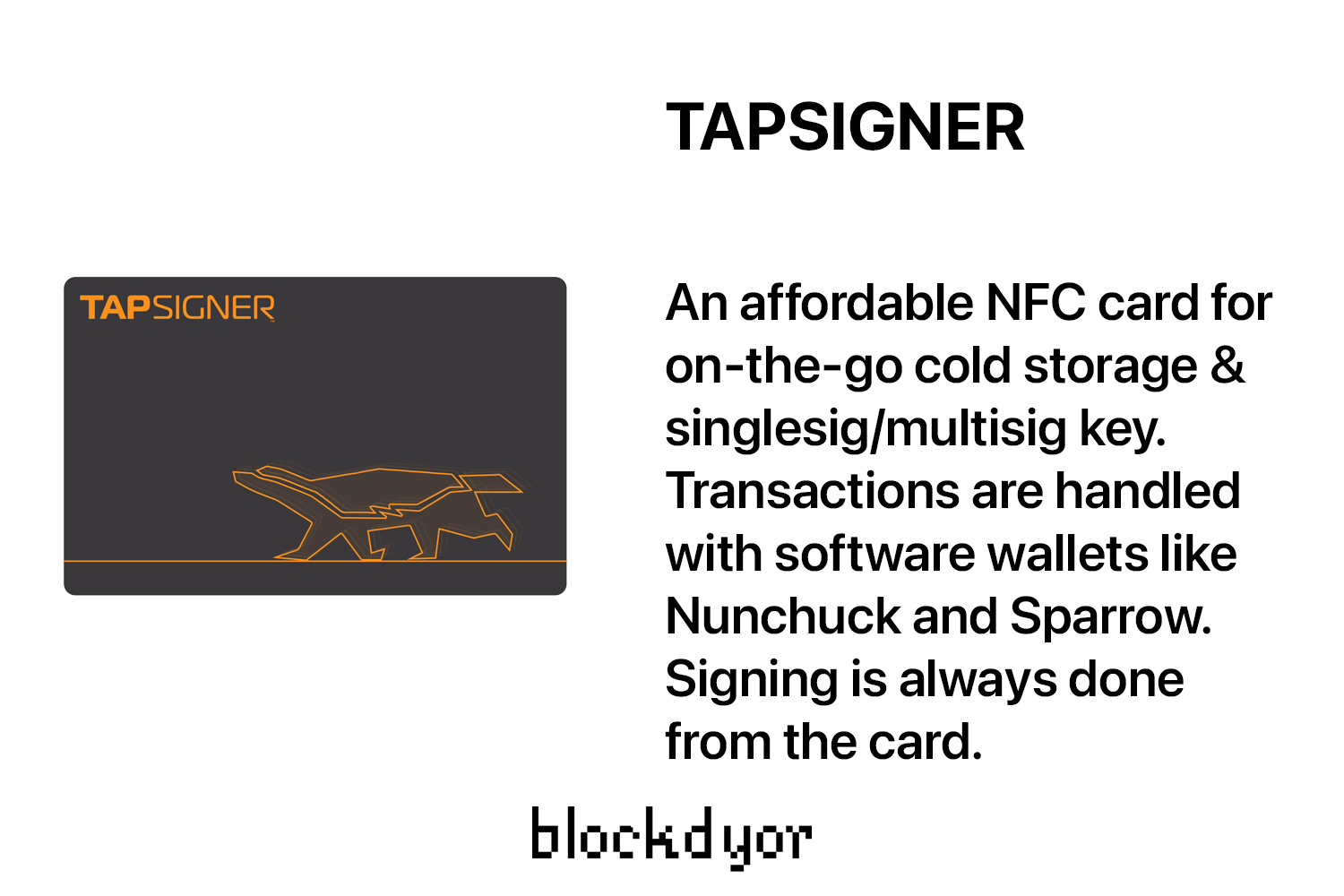 Tapsigner Overview