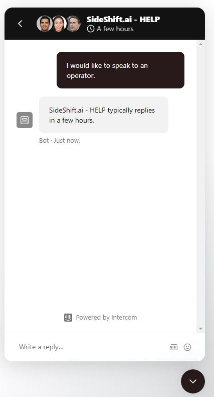 SideShift.ai Support