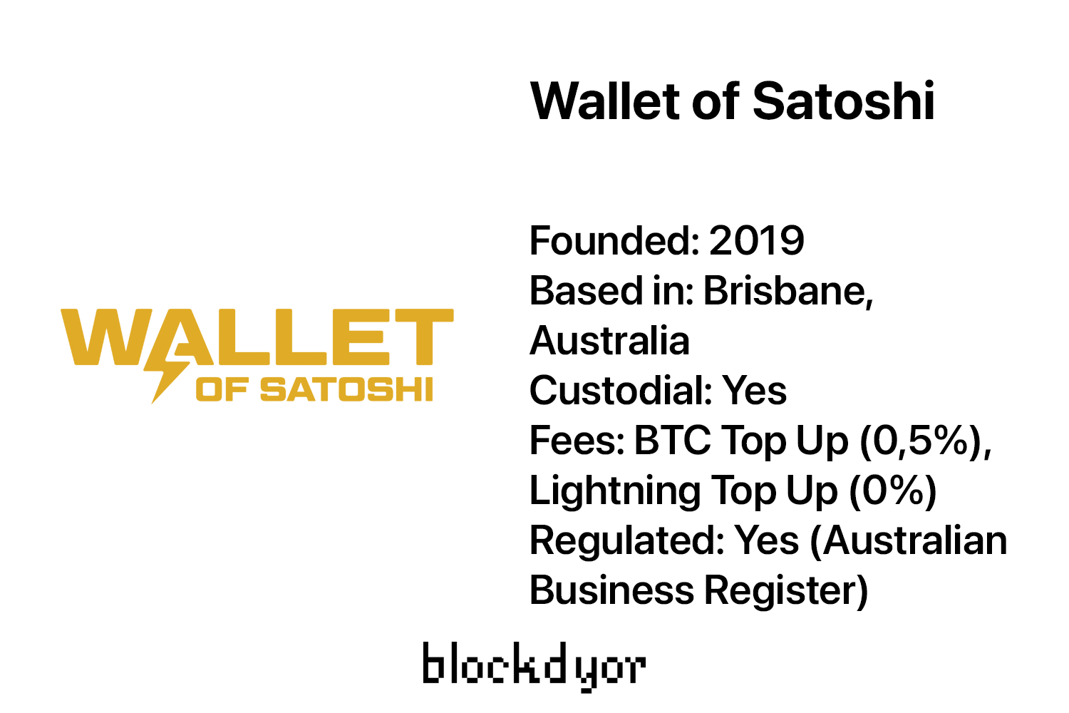 Wallet Of Satoshi Overview