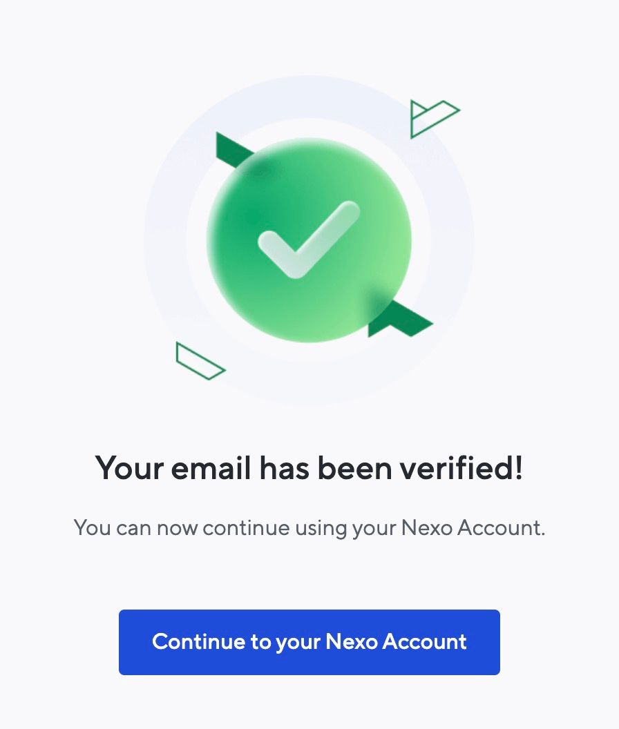 Nexo Sign up Step 4