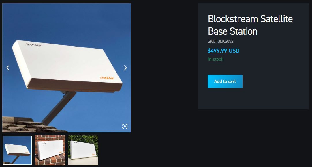 Bitcoin Node With Satellite Base Station by Blockstream