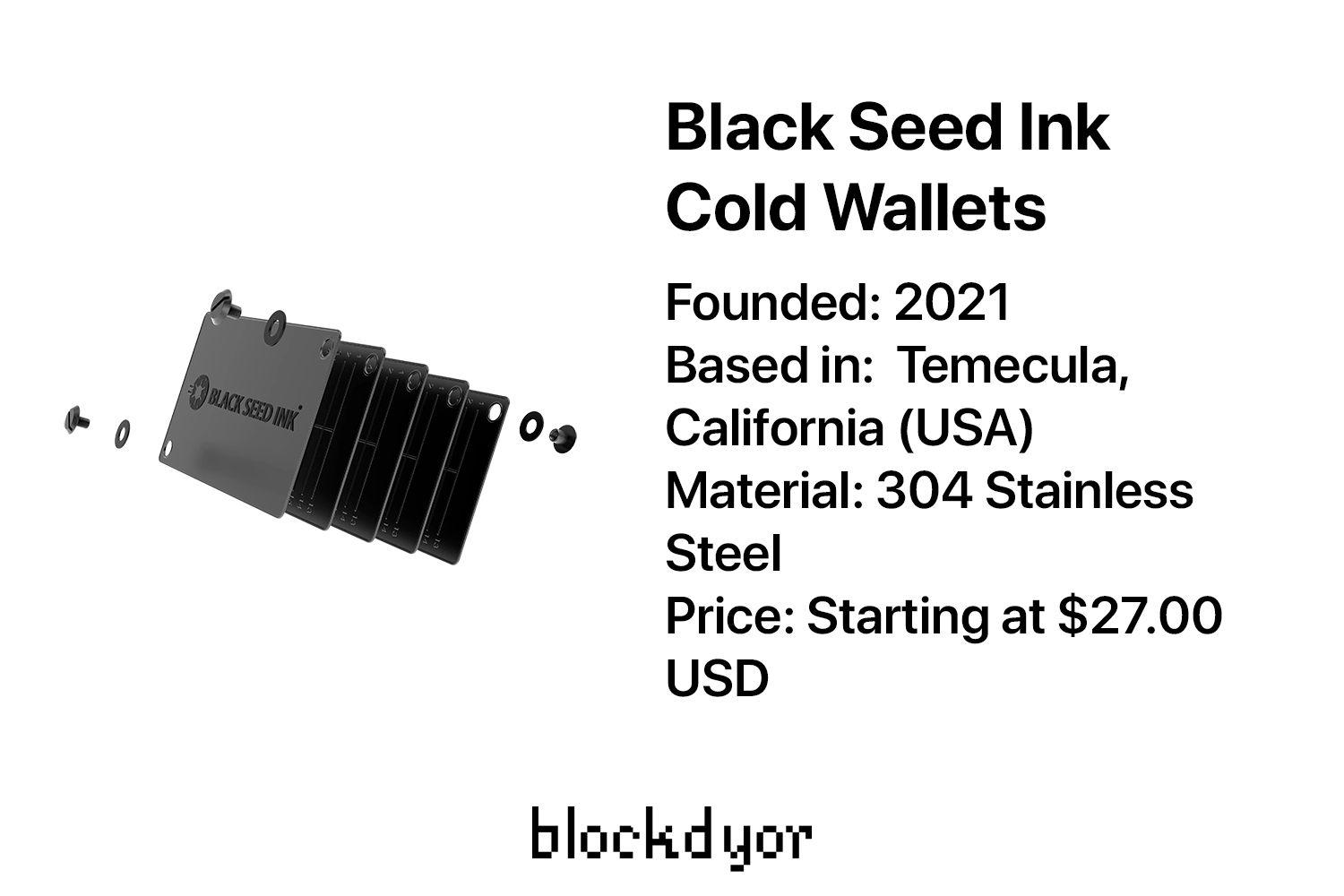 Black Seed Ink Cold Wallets Overview