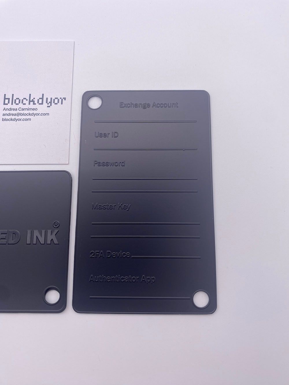 Black Seed Ink Cold Wallets Seed Plates Exchange Wallet