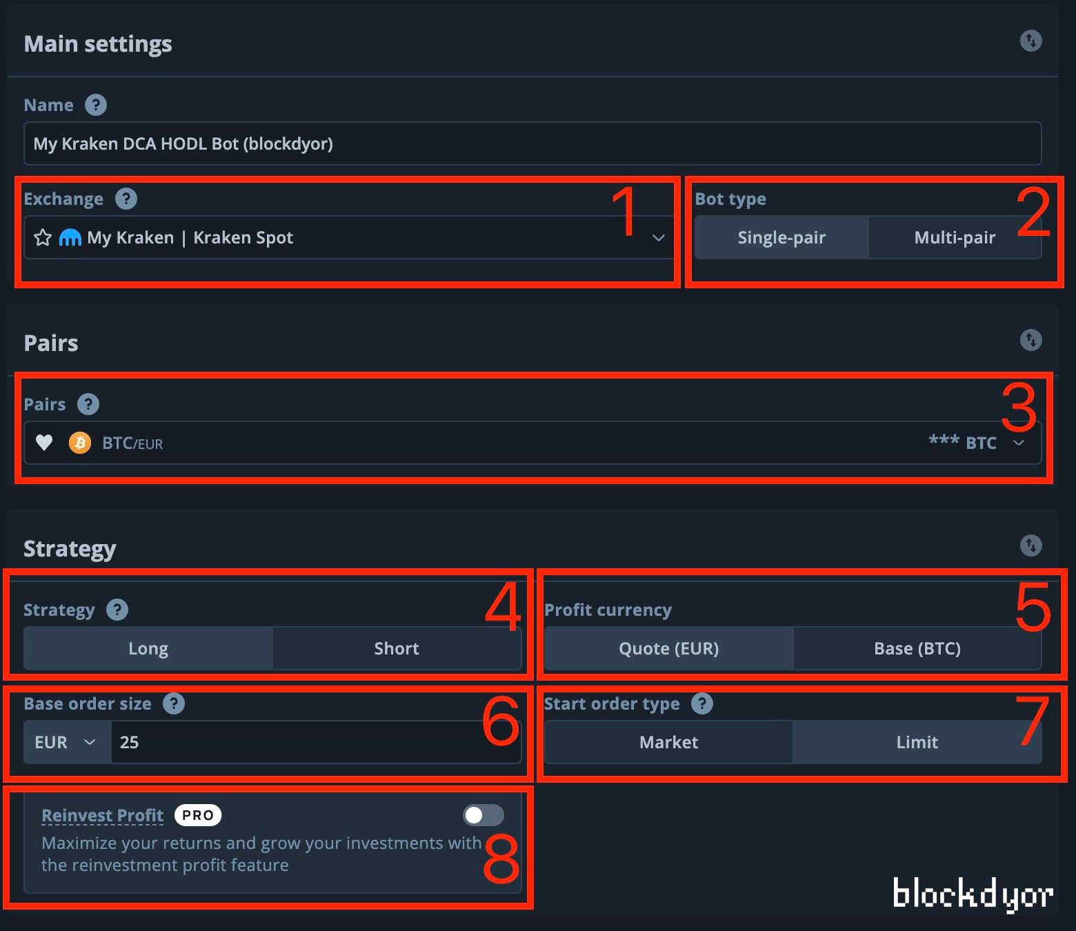 How To Set Up The DCA Bot on 3Commas Step 2a