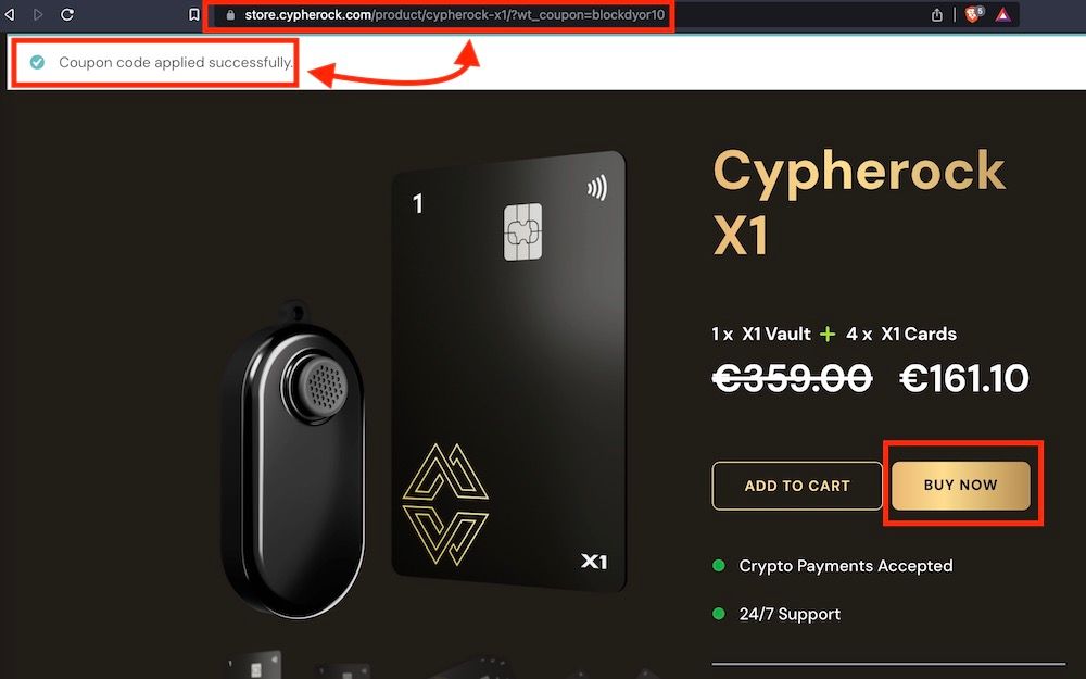 How To Buy The Cypherock X1 Step 1