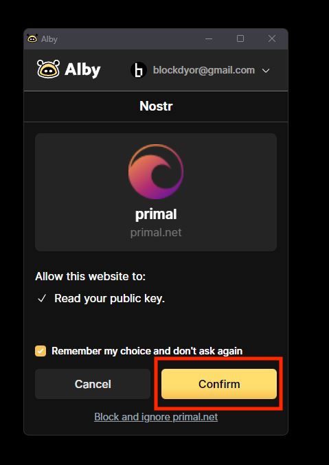 How To Login To Nostr Using Alby Step 7