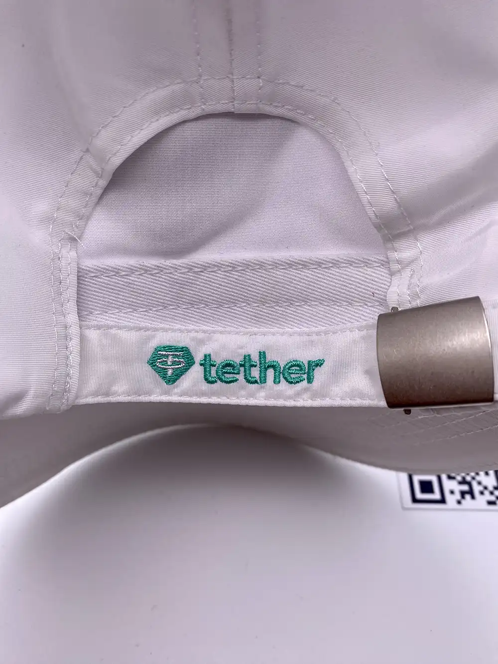 Tether Hat White Cypherpunk Store Back