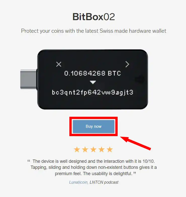 How To Buy The BitBox02 Step 1