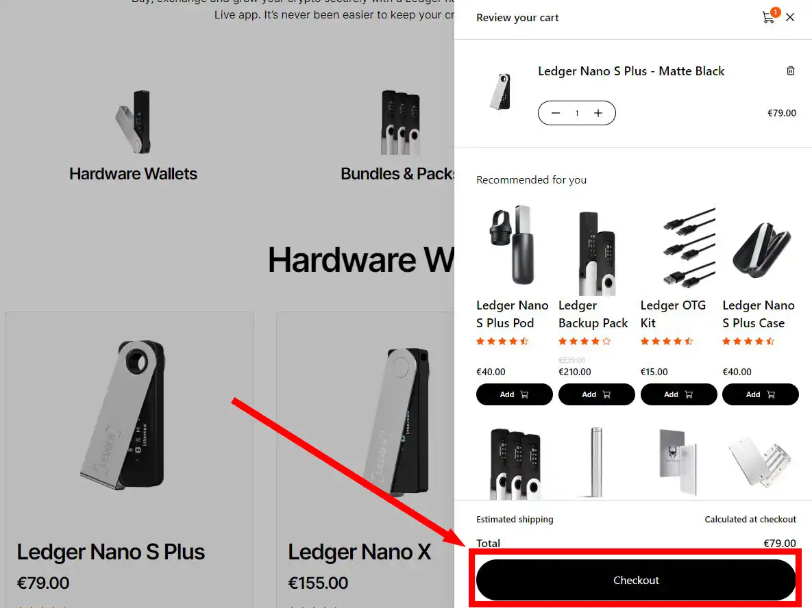 How To Buy The Ledger Nano S Plus Step 2