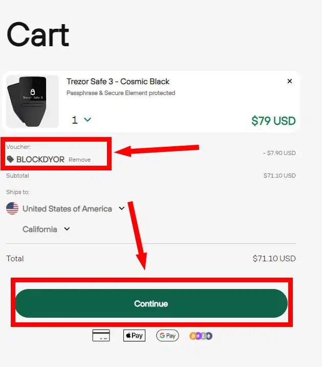 How To Buy The Trezor Safe 3 Step 4