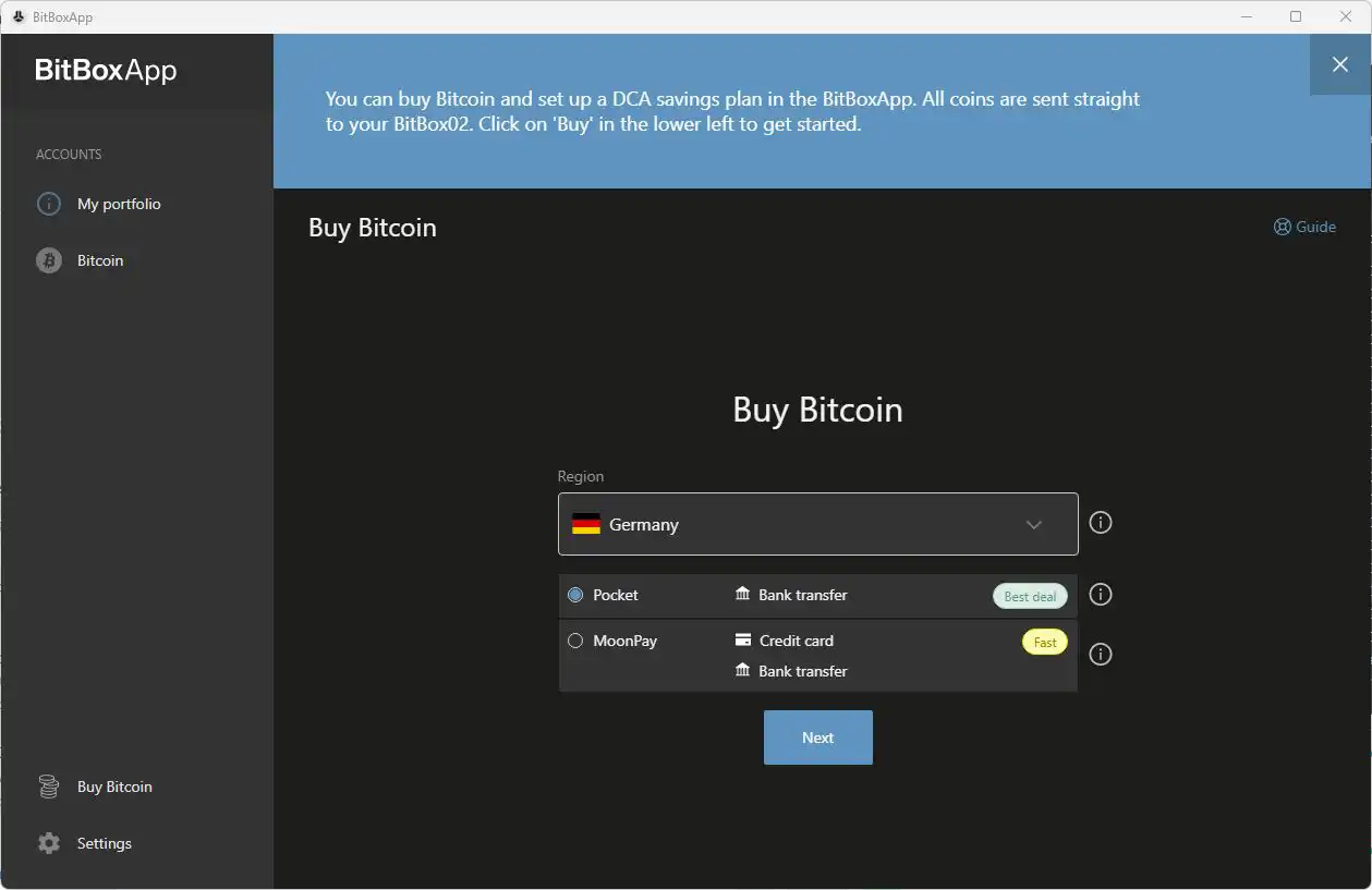 Sending/Receiving Bitcoin with the BitBox02 Step 3