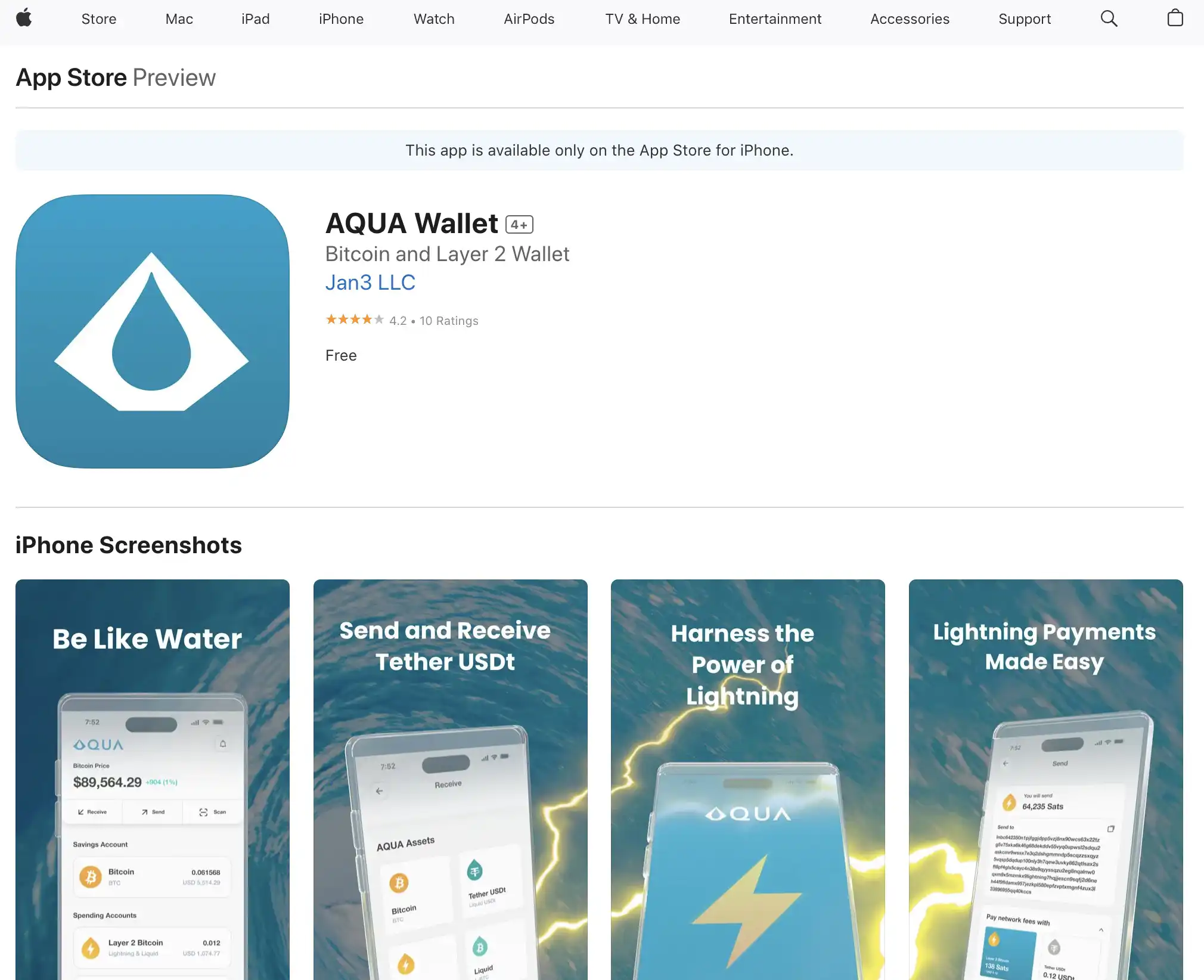 AQUA Wallet App Store Download