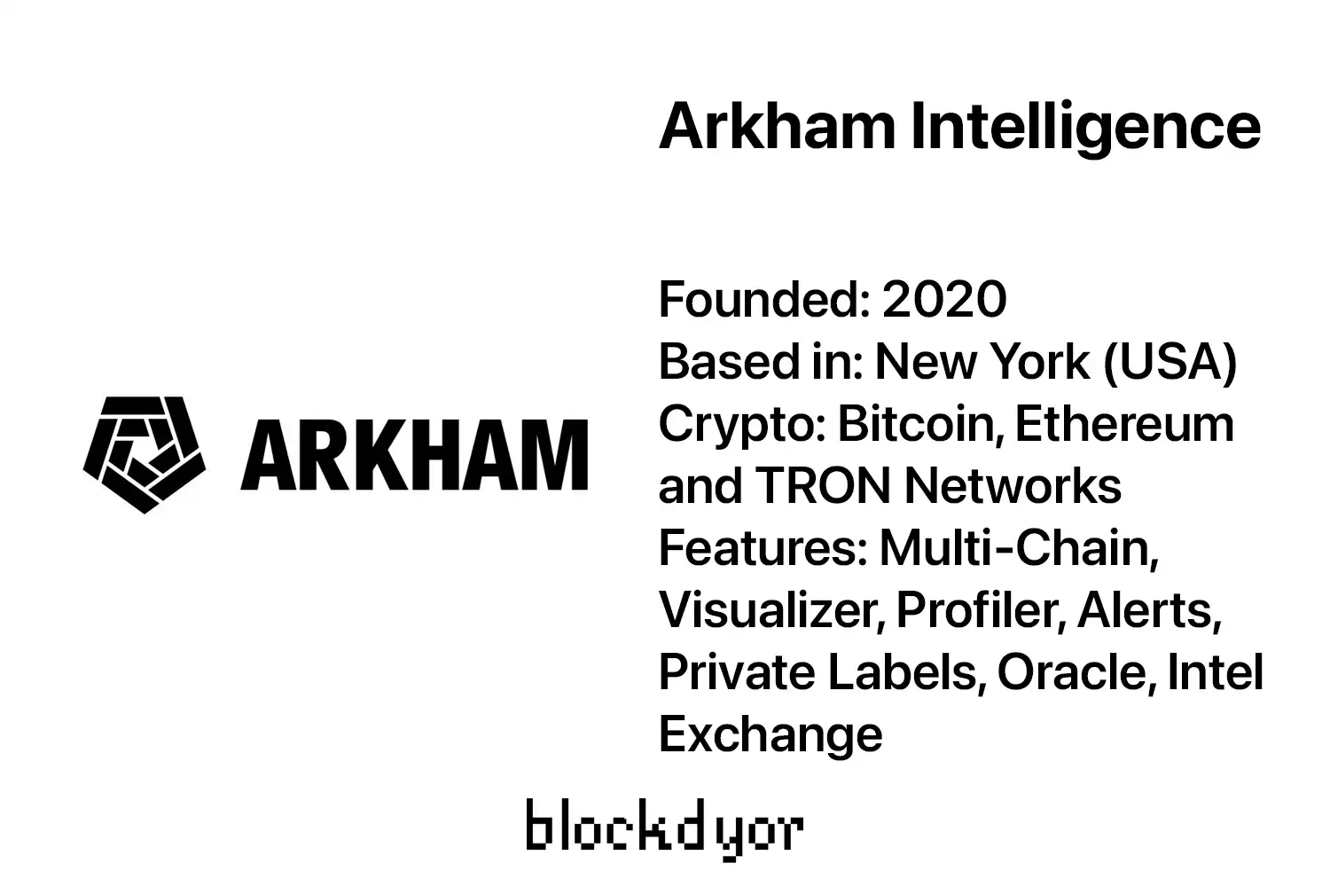 Arkham Intelligence Overview