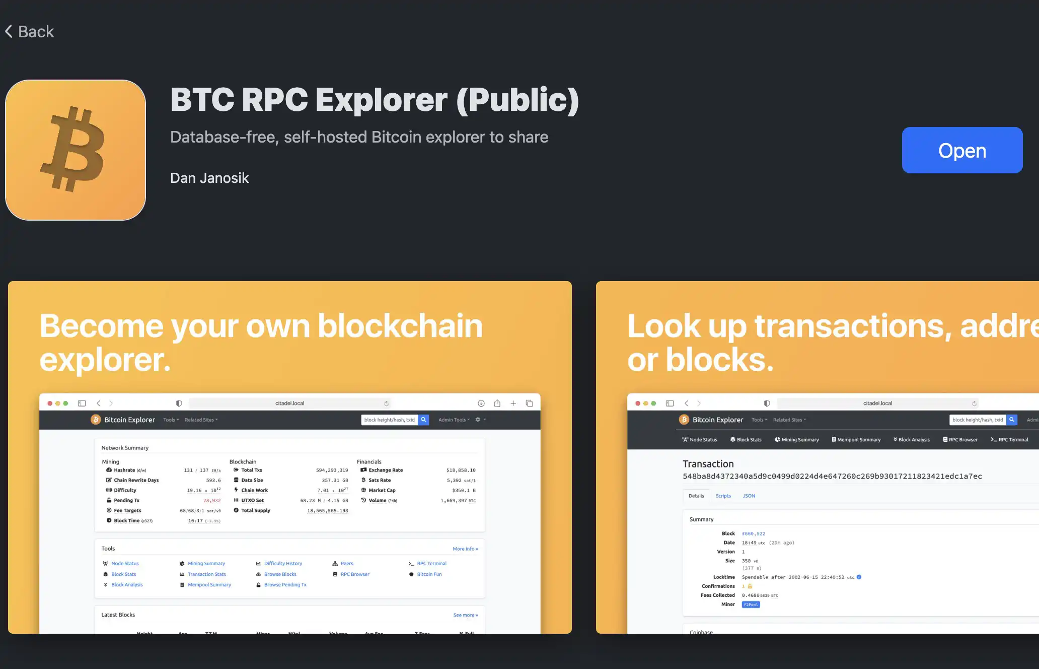 BTC RPC Explorer Step 1