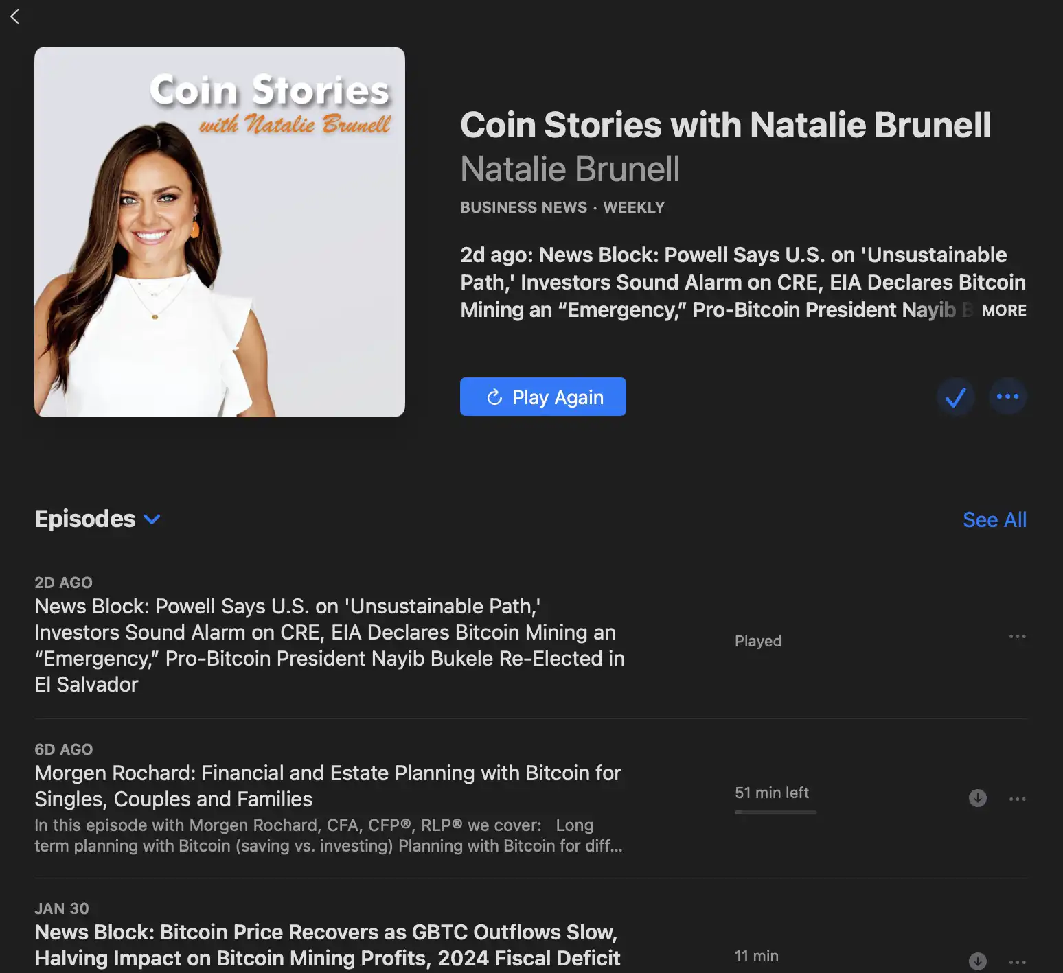 Coin Stories by Natalie Brunell Podcast