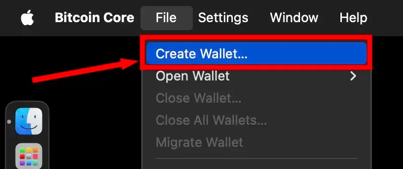 Create A New Wallet In Bitcoin Core Step 1