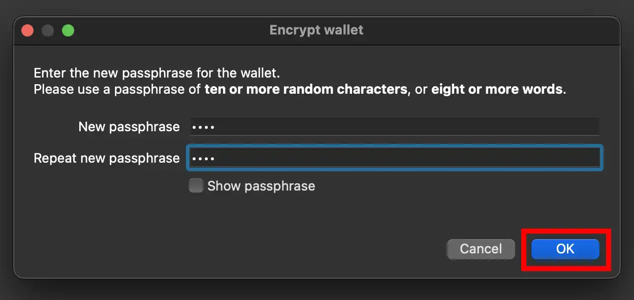Create A New Wallet In Bitcoin Core Step 3