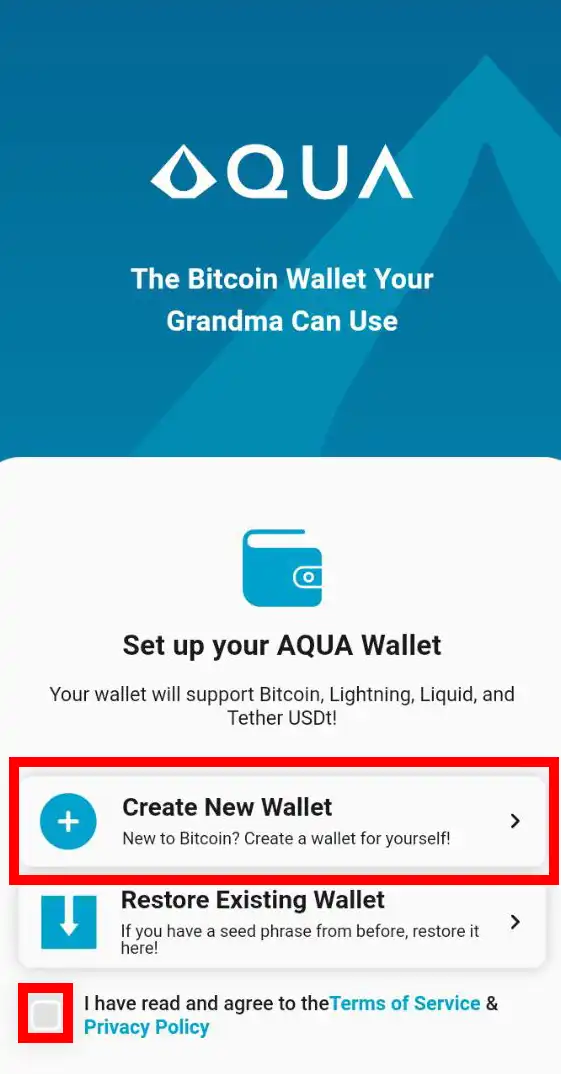 Creating A New Lightning Network Wallet With Aqua Wallet