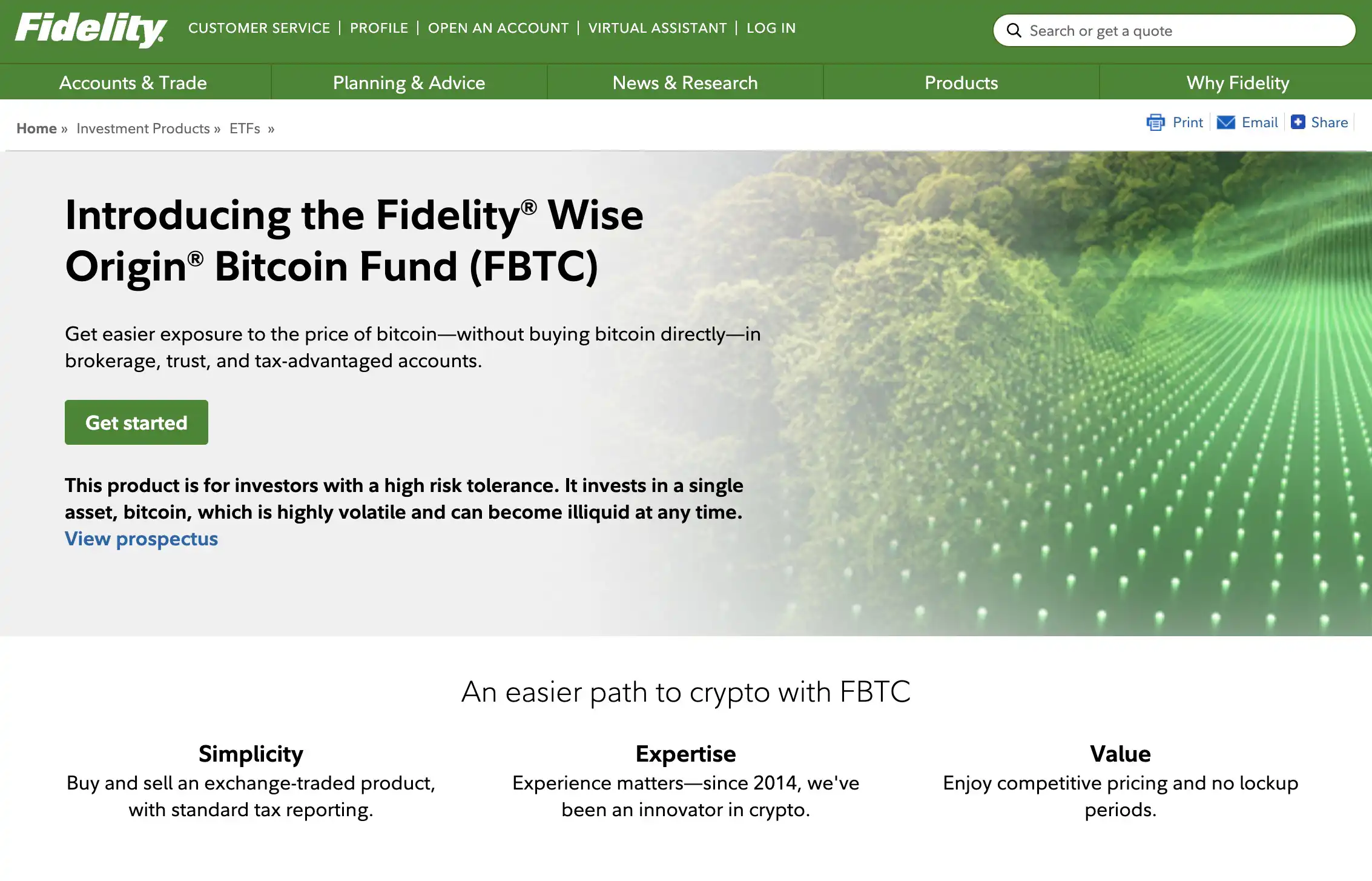 Fidelity Wise Origin Bitcoin Trust (FBTC)