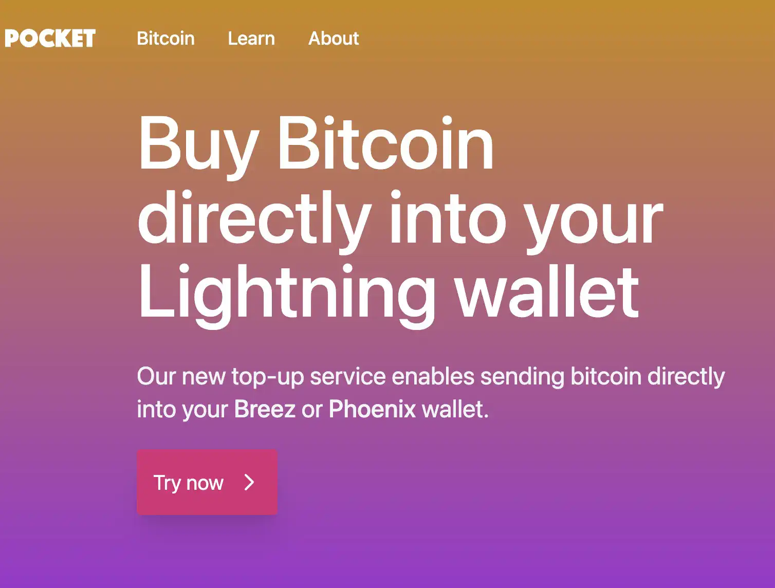 Pocket Bitcoin Lightning Network