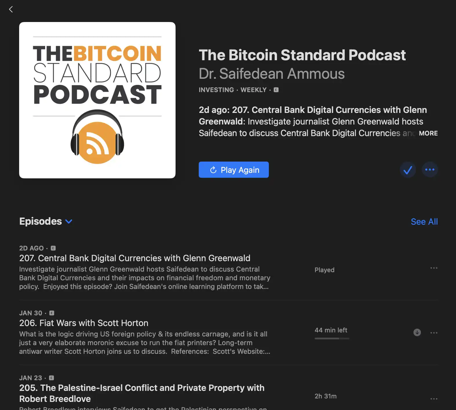 The Bitcoin Standard Podcast by Dr. Saifedean Ammous