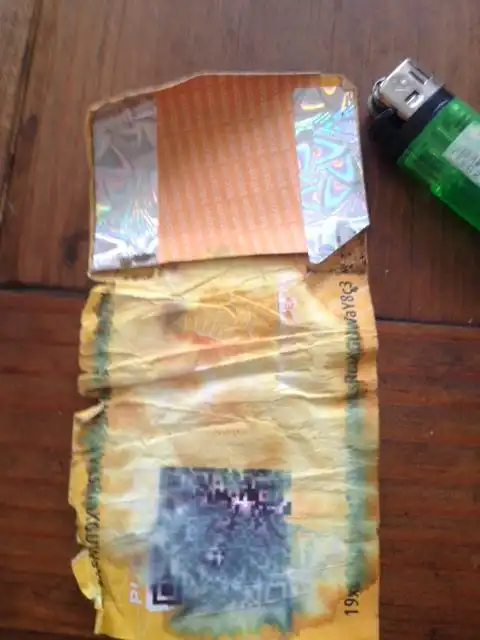 Water Damaged Paper Wallet