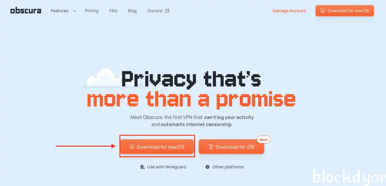 Obscura VPN Download Step 1
