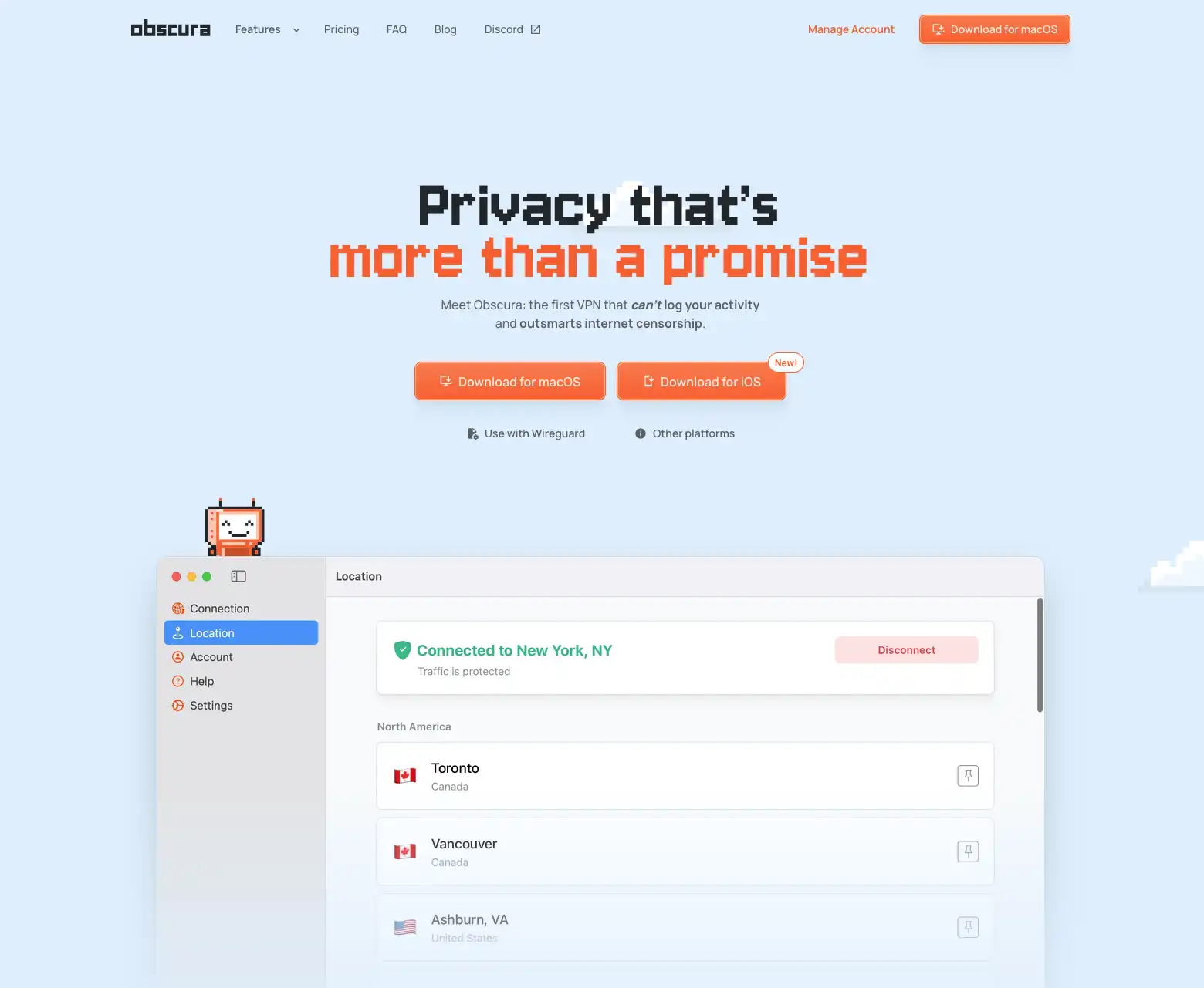 Obscura VPN Features