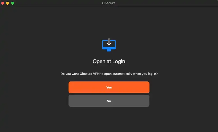 Obscura VPN Install Step 4
