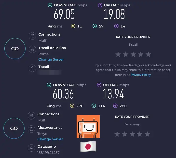Obscura VPN Speed