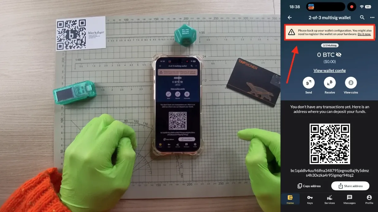 Backup The Wallet Configuration Step 1