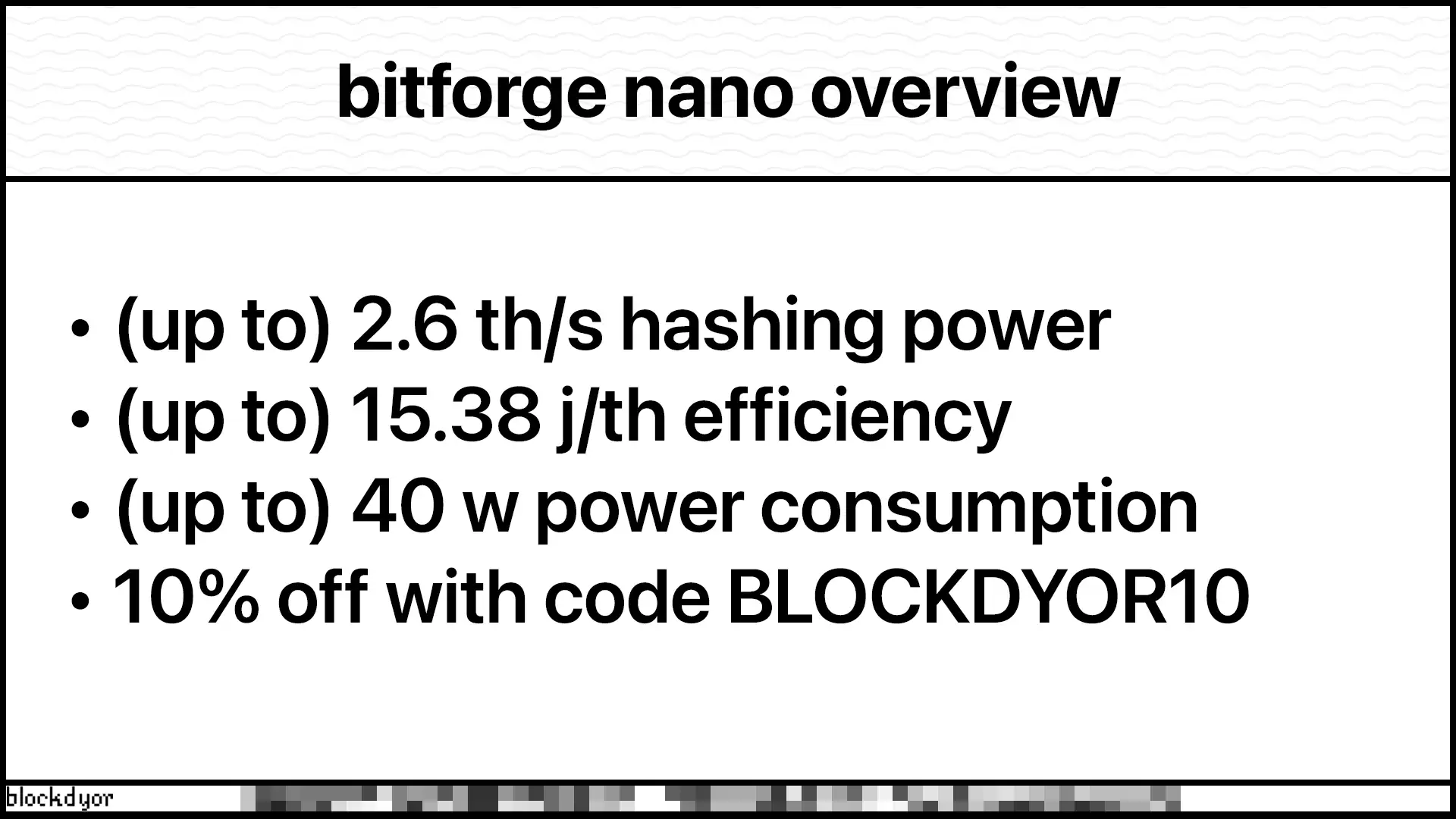 Bitforge Nano Overview