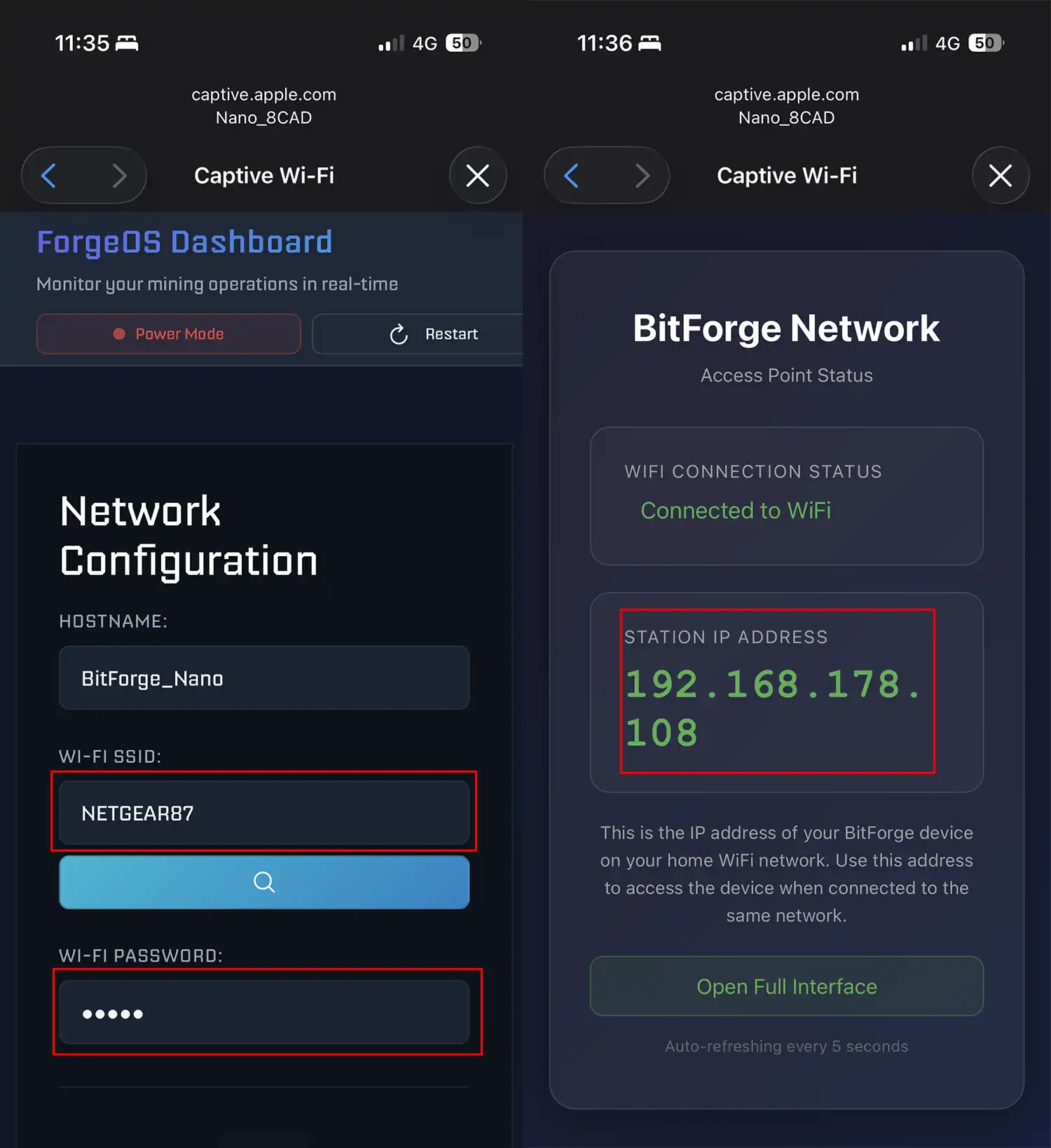 How To Start Mining With The BitForge Nano 1
