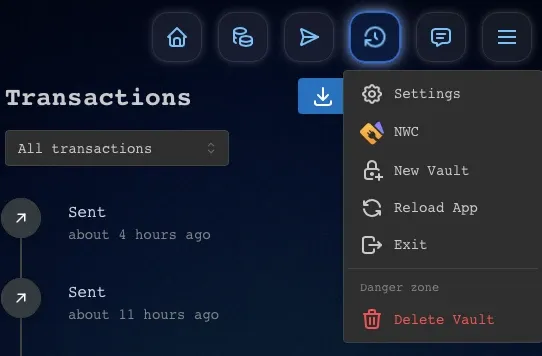 Rizful Wallet Sidebar